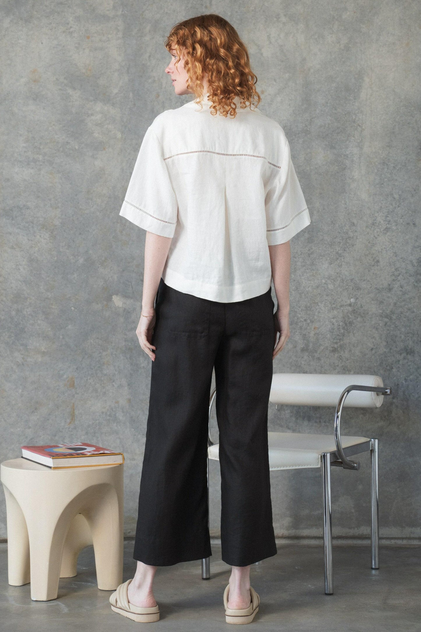 QUINN IVORY LINEN SHIRT