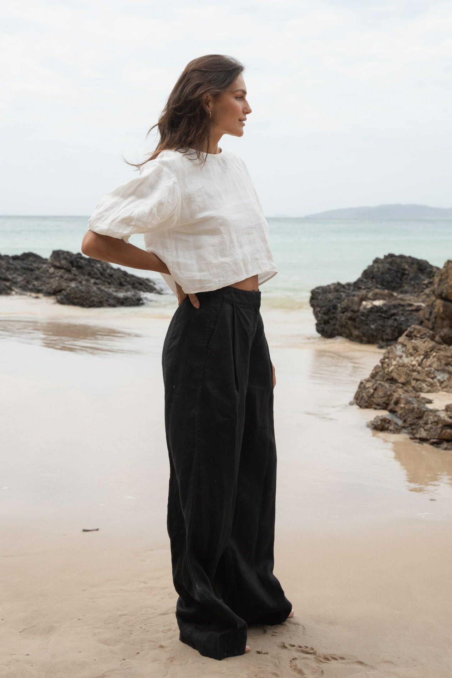 OLI BLACK LINEN PANTS