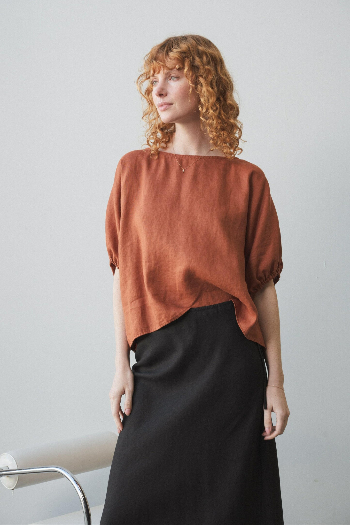 TINA CAJUN LINEN TOP