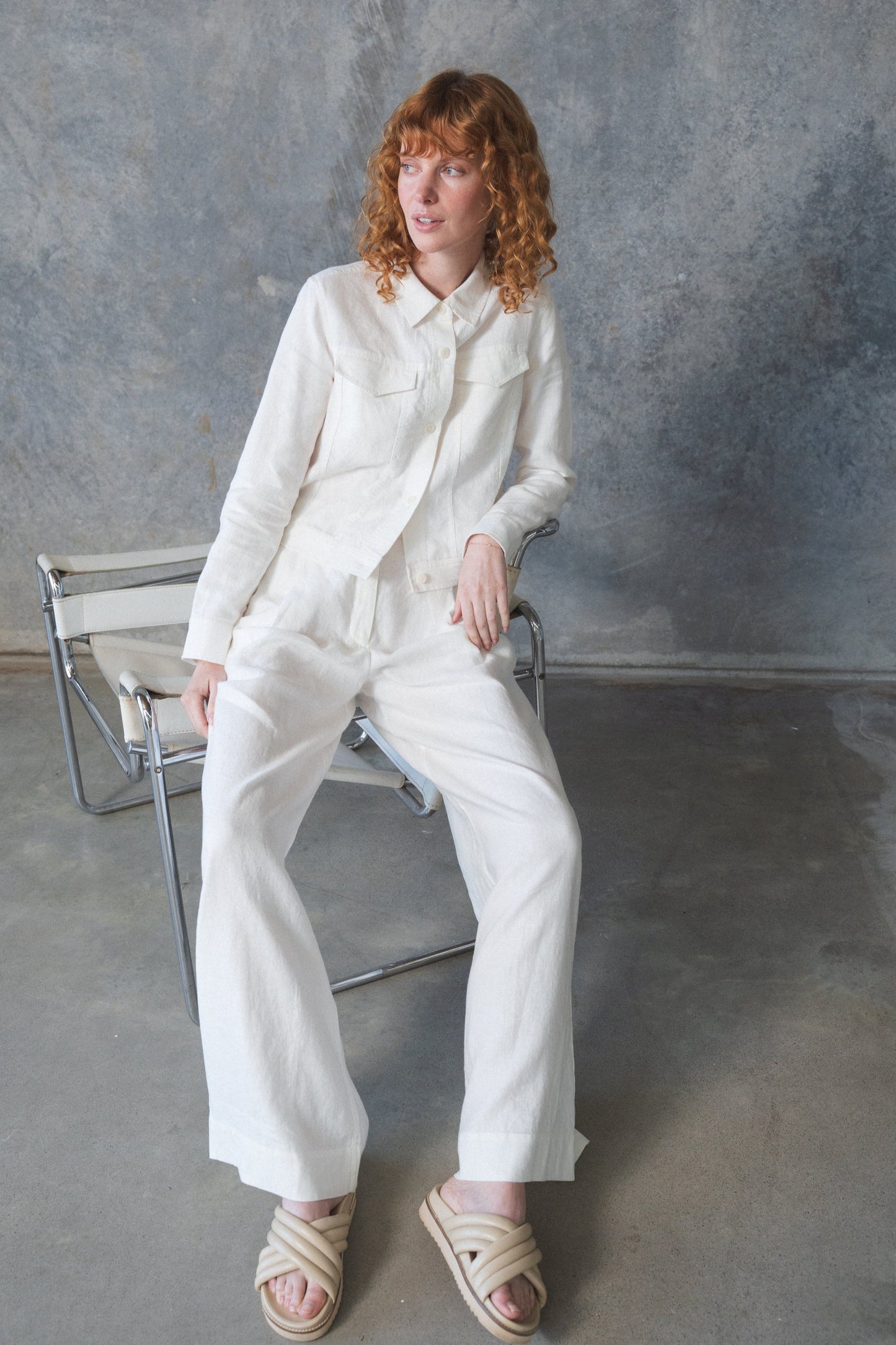 MILLY IVORY LINEN JACKET