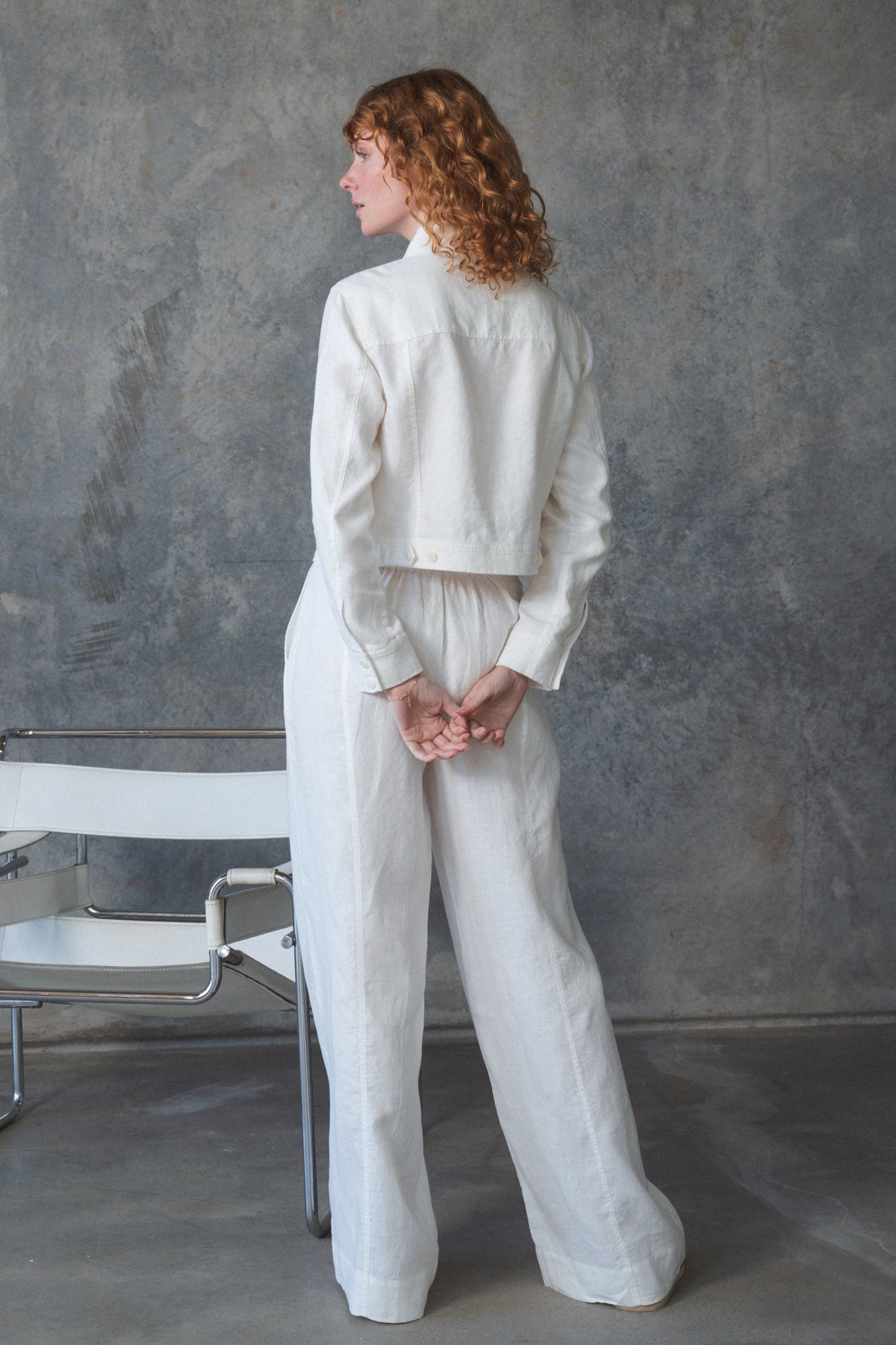 MILLY IVORY LINEN JACKET