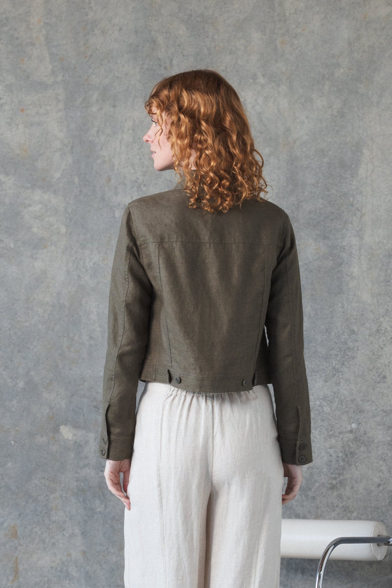 MILLY KHAKI LINEN JACKET