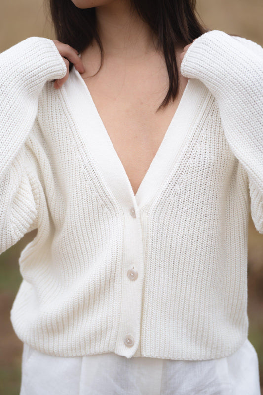 BAILEY CREAM COTTON CARDI